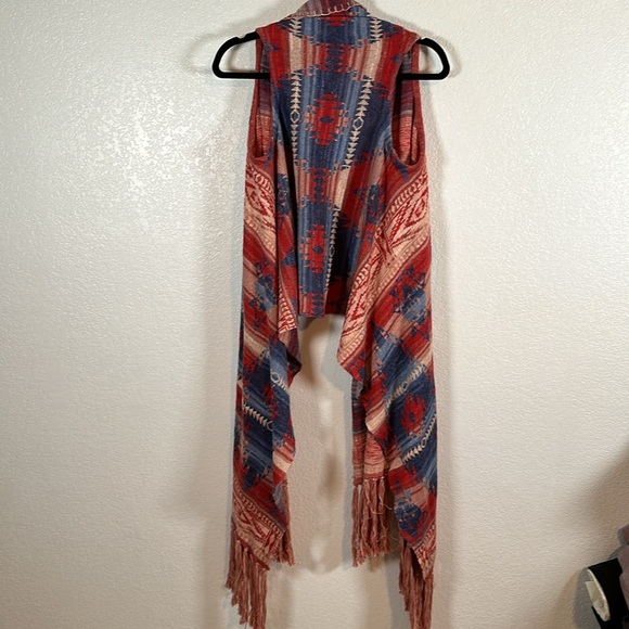 Ralph Lauren Denim & Supply Southwestern Knit Open Front Vest Size XS/Small - Picture 1 of 7